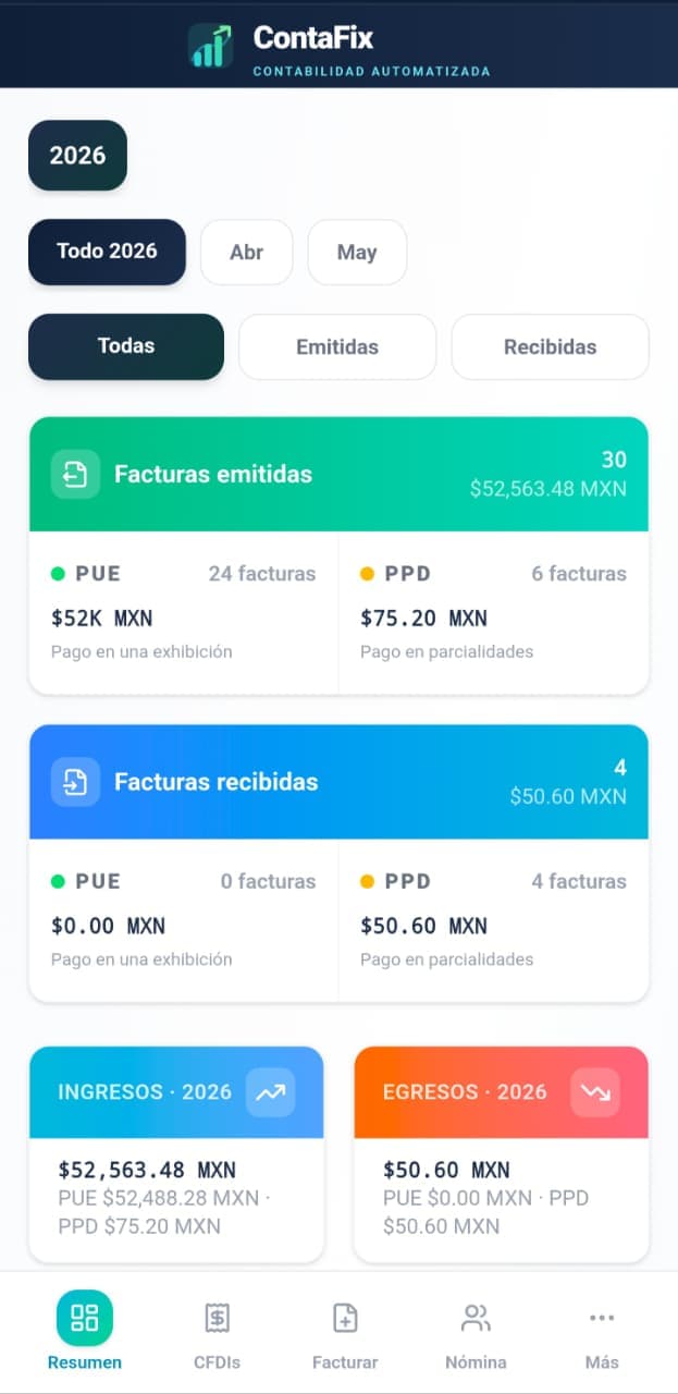 App móvil ContaFix
